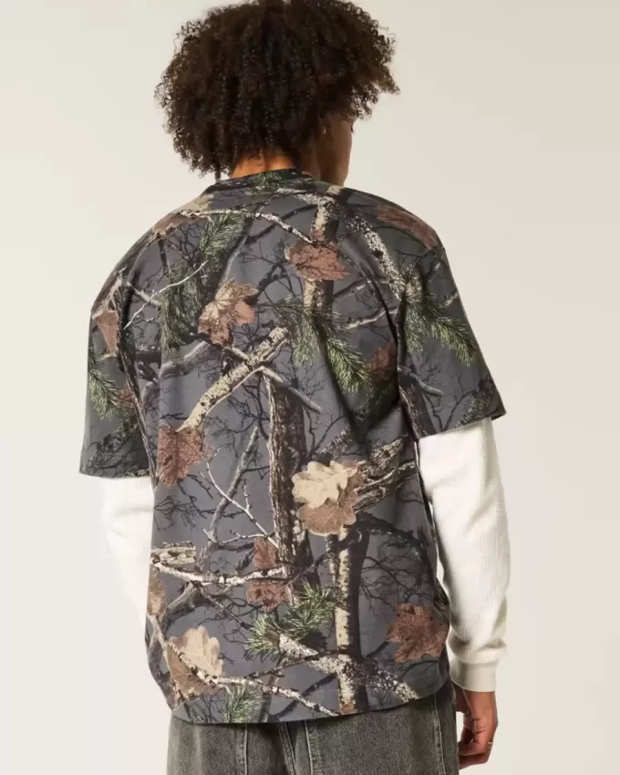 Koszulka Boxy Heavyweight Camo Crew Koszulka Boxy Heavyweight Camo Crew
