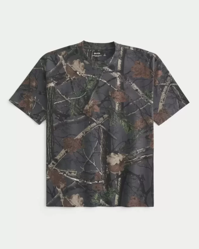 Koszulka Boxy Heavyweight Camo Crew Koszulka Boxy Heavyweight Camo Crew