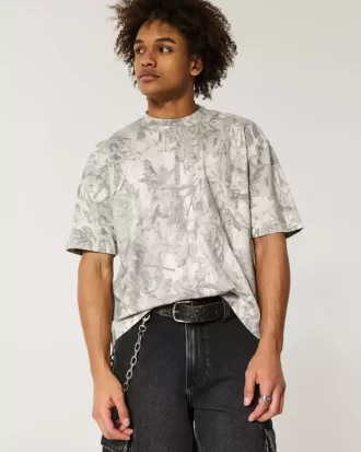 Koszulka Boxy Heavyweight Crop Camo Crew