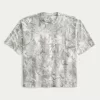 Koszulka Boxy Heavyweight Crop Camo Crew Koszulka Boxy Heavyweight Crop Camo Crew