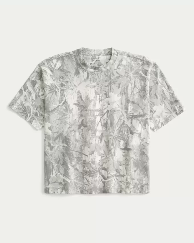 Koszulka Boxy Heavyweight Crop Camo Crew Koszulka Boxy Heavyweight Crop Camo Crew