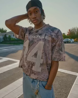 Koszulka Dodge z nadrukiem Boxy Crop Camo