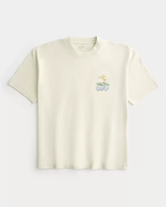 Koszulka golfowa Boxy Heavyweight Tweety z grafiką