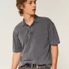 Koszulka polo Boxy Crop Washed Koszulka polo Boxy Crop Washed
