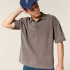 Koszulka polo Boxy Crop Washed Koszulka polo Boxy Crop Washed