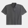 Koszulka polo Boxy Crop Washed Koszulka polo Boxy Crop Washed