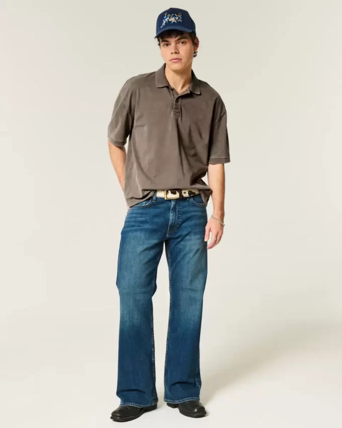 Koszulka polo Boxy Crop Washed Koszulka polo Boxy Crop Washed