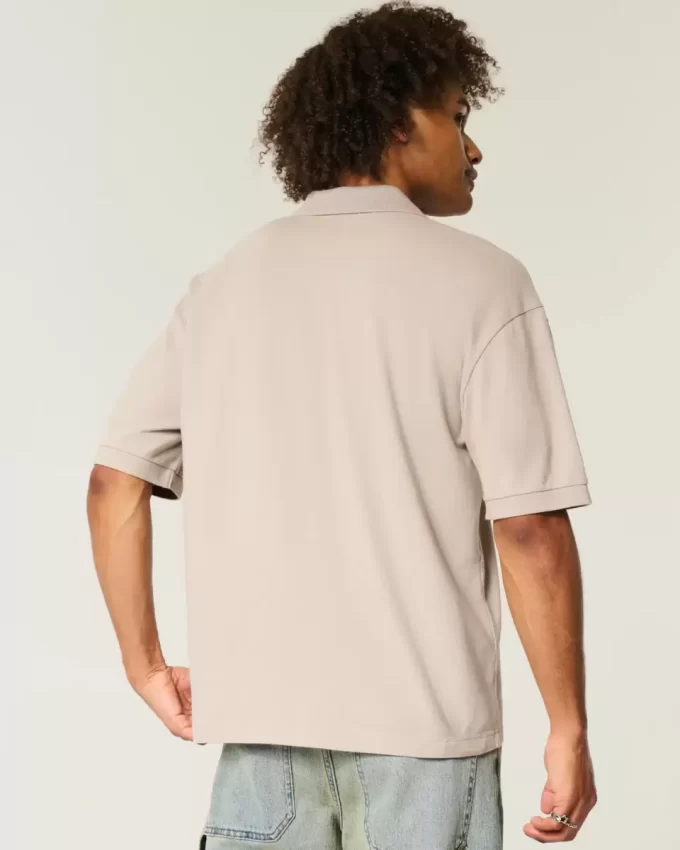 Koszulka polo Boxy Crop Washed Koszulka polo Boxy Crop Washed