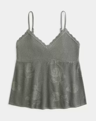 Koszulka typu babydoll z prostym dekoltem w stylu haftu krzyżykowego