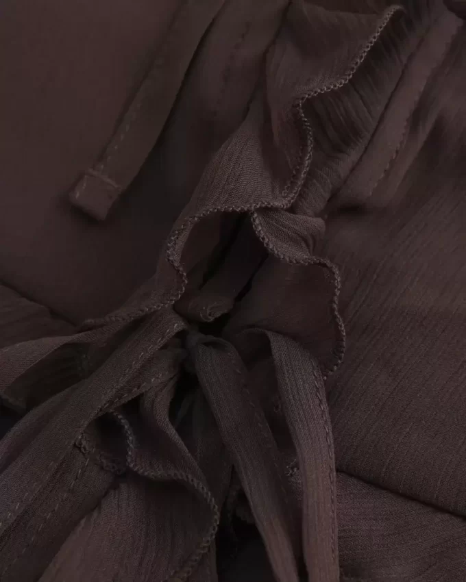 Koszulka z falbanką z szyfonu