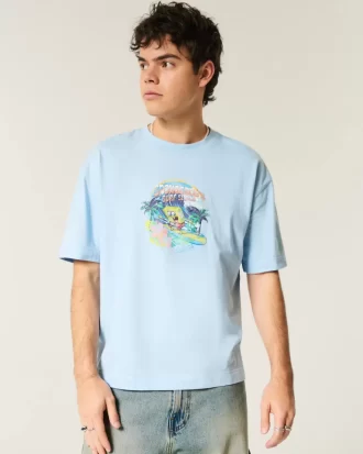 Koszulka z grafiką Boxy Crop SpongeBob Kanciastoporty