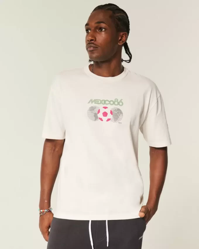 Koszulka z grafiką Boxy FIFA World Cup Mexico 1986