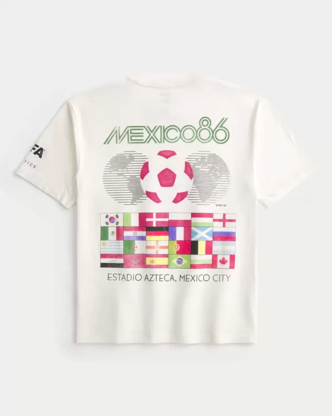 Koszulka z grafiką Boxy FIFA World Cup Mexico 1986