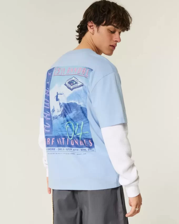 Koszulka z grafiką Boxy Hawaii Surf