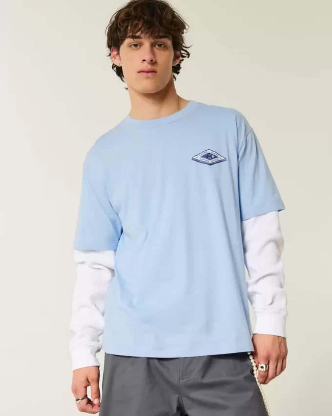 Koszulka z grafiką Boxy Hawaii Surf