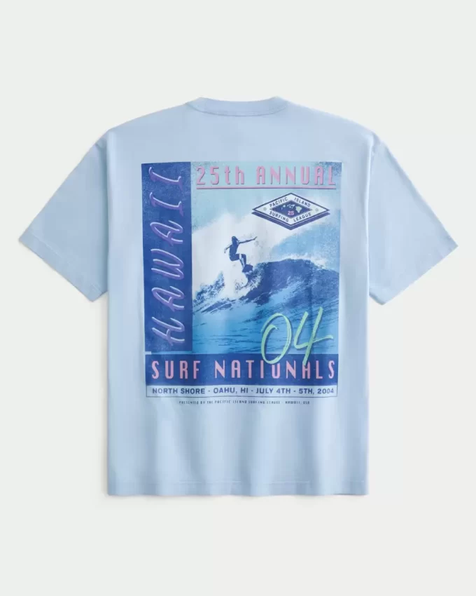 Koszulka z grafiką Boxy Hawaii Surf