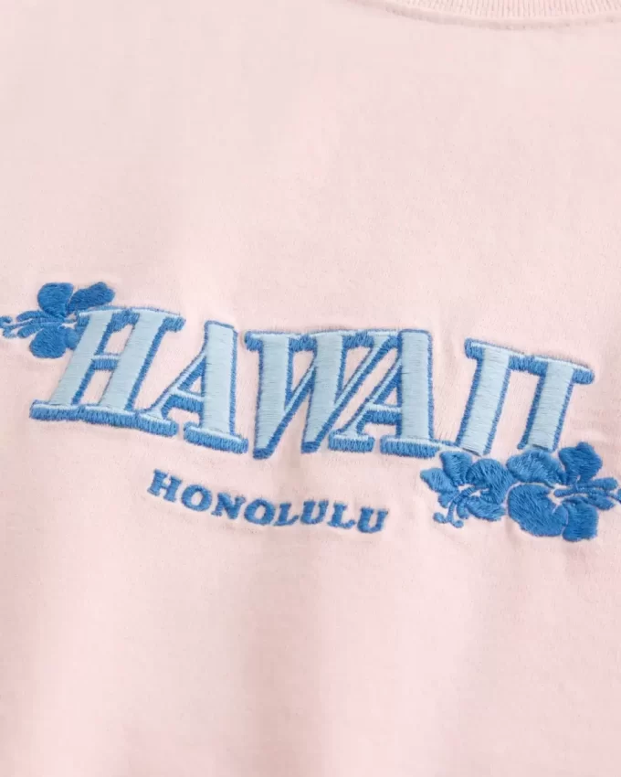 Koszulka z grafiką Boxy Heavyweight Hawaii