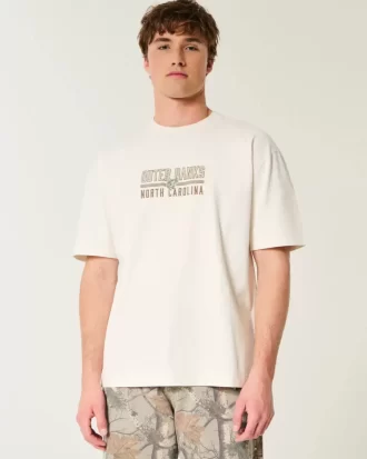 Koszulka z grafiką Boxy Heavyweight Outer Banks