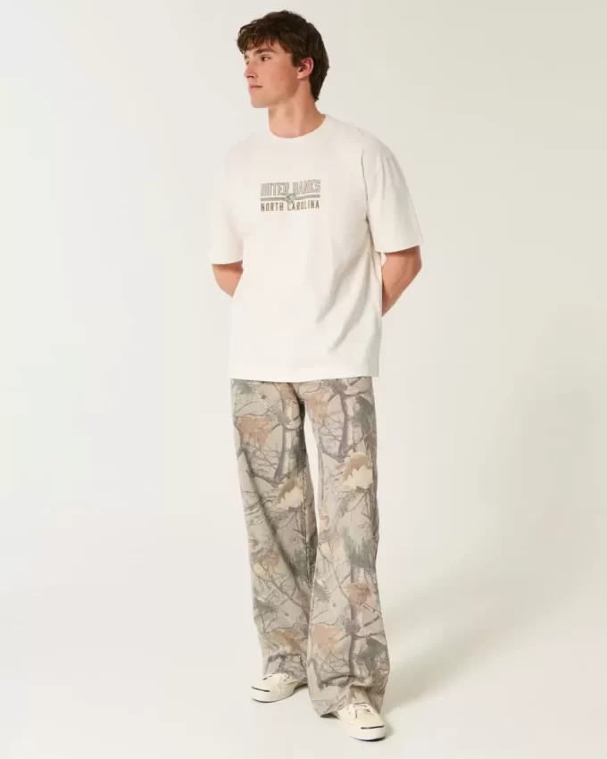 Koszulka z grafiką Boxy Heavyweight Outer Banks