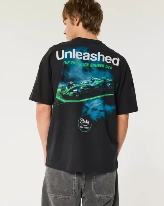 Koszulka z grafiką Boxy Heavyweight Stake F1 Team Kick Sauber