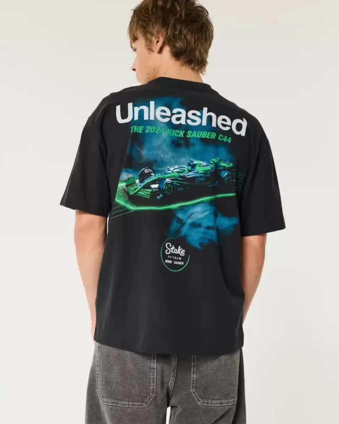 Koszulka z grafiką Boxy Heavyweight Stake F1 Team Kick Sauber