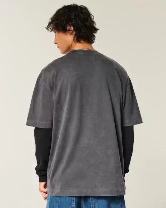 Koszulka z grafiką Boxy Heavyweight Star