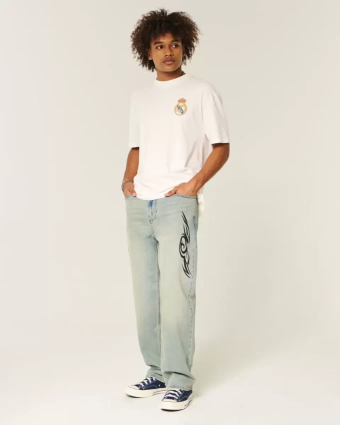 Koszulka z grafiką Boxy Real Madryt CF