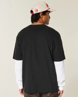 Koszulka z grubej bawełny w kwadratowym stylu