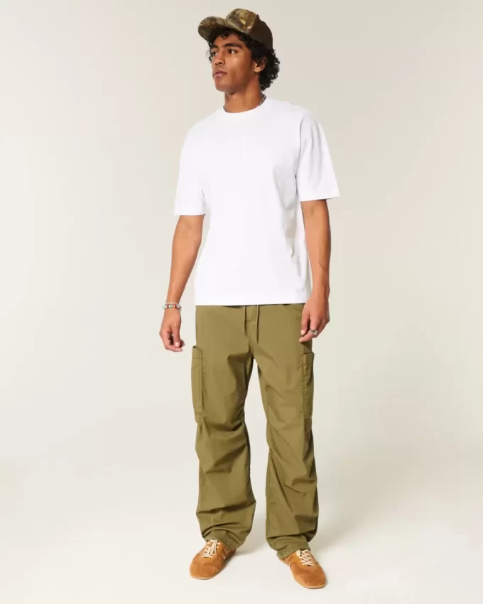 Koszulka z grubej bawełny w kwadratowym stylu Koszulka z grubej bawełny w kwadratowym stylu