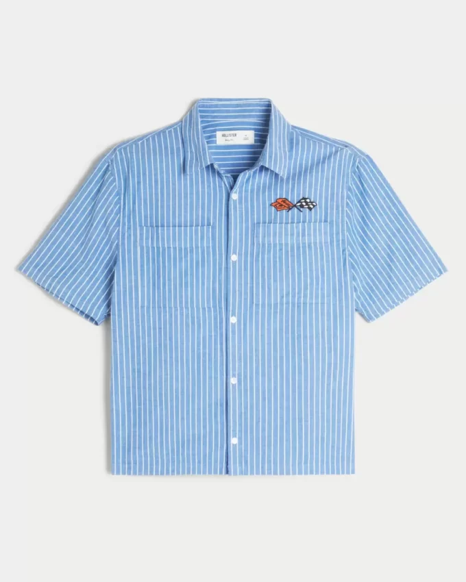 Koszulka z krótkim rękawem i grafiką Chevrolet Corvette w stylu boxy Koszulka z krótkim rękawem i grafiką Chevrolet Corvette w stylu boxy