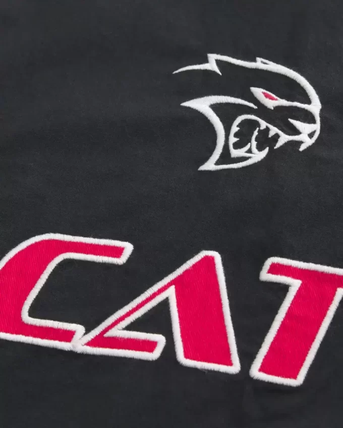 Koszulka z krótkim rękawem i grafiką Dodge Hellcat w stylu boxy