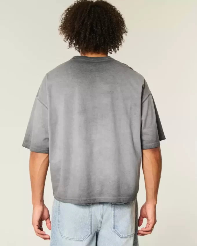 Koszulka z krótkim rękawem i okrągłym dekoltem w stylu Washed Baggy