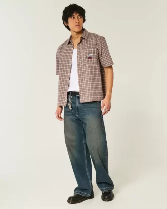 Koszulka z krótkim rękawem w kształcie pudełka z grafiką w kształcie karty do gry