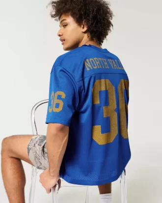 Koszulka z nadrukiem Boxy Crop Mesh North Valley Graphic