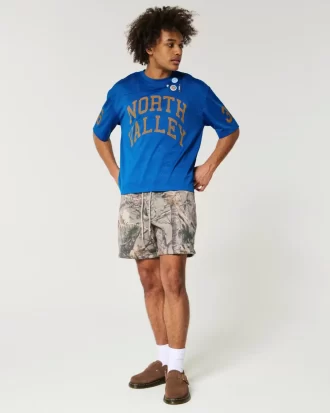 Koszulka z nadrukiem Boxy Crop Mesh North Valley Graphic