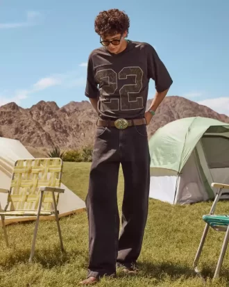 Koszulka z nadrukiem w stylu Baggy Pattern Koszulka z nadrukiem w stylu Baggy Pattern