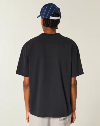 Koszulka z okrągłym dekoltem i zdobioną gwiazdą w stylu Boxy Heavyweight Koszulka z okrągłym dekoltem i zdobioną gwiazdą w stylu Boxy Heavyweight