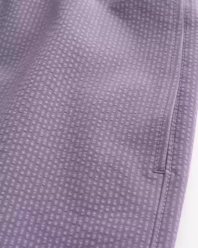 Kąpielówki do połowy uda z seersuckeru