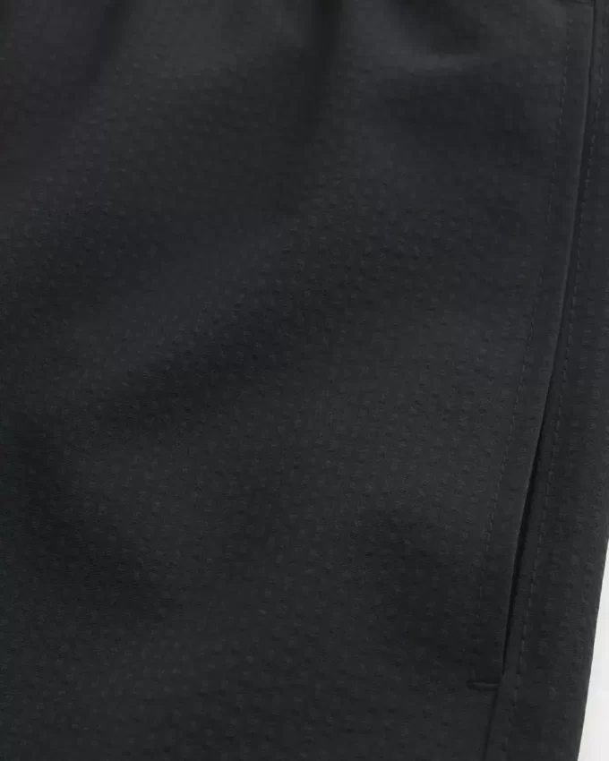 Kąpielówki do połowy uda z seersuckeru