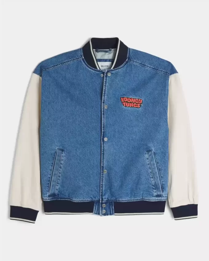 Kurtka jeansowa z grafiką Looney Tunes