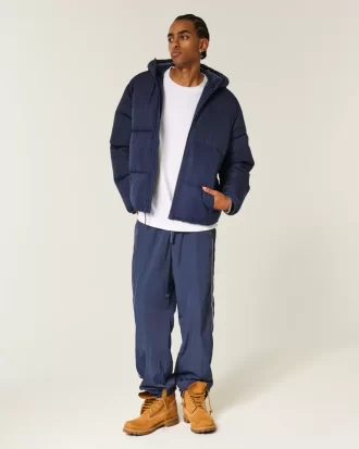 Kurtka puchowa z podszewką ze sztucznego futra