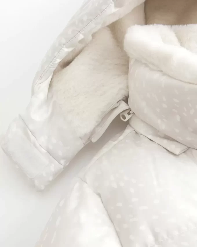 Kurtka puchowa z podszewką ze sztucznego futra