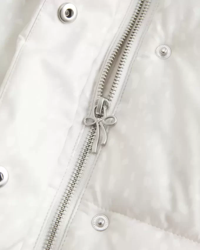 Kurtka puchowa z podszewką ze sztucznego futra