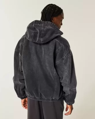 Kurtka skaterska z jeansu zapinana na zamek