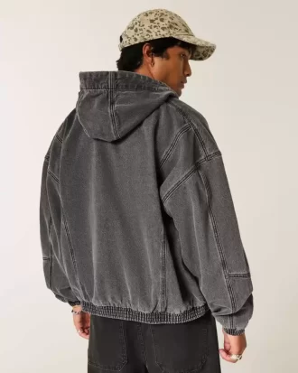 Kurtka skaterska z jeansu zapinana na zamek