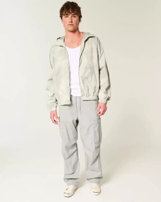 Kurtka wiatrówka z zamkiem błyskawicznym w kolorze kamuflażowym Kurtka wiatrówka z zamkiem błyskawicznym w kolorze kamuflażowym