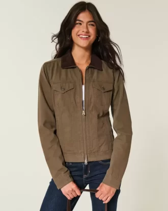 Kurtka z twillu zapinana na zamek