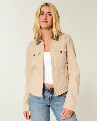 Kurtka z twillu zapinana na zamek