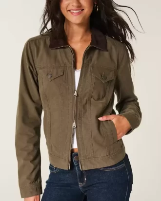 Kurtka z twillu zapinana na zamek