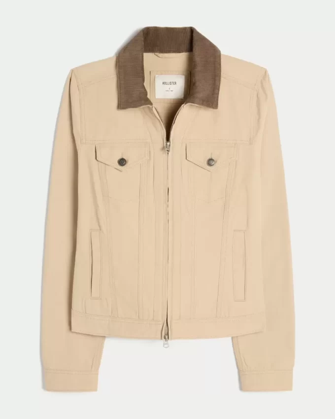 Kurtka z twillu zapinana na zamek